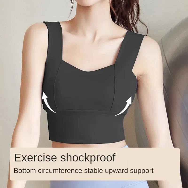 High-Performance Fitness Underwear: Sports Vest and Yoga Bra Combo