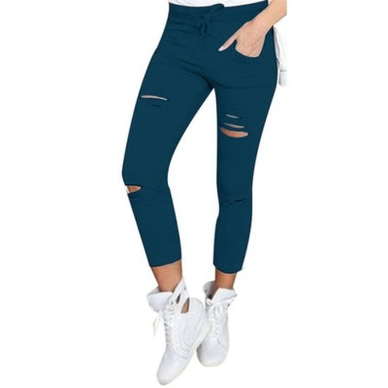 Chic Ripped Jeans & Pencil Leggings for Women – Must-Have Fashion