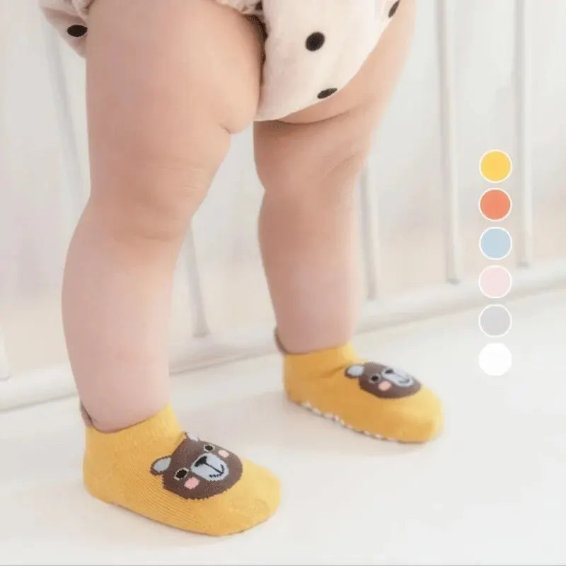 Comfortable 3 Pairs Baby Socks: Soft Cotton for Happy Feet