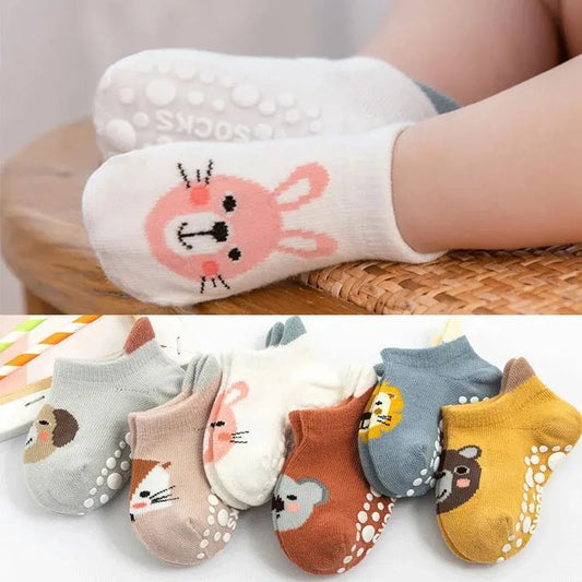 Comfortable 3 Pairs Baby Socks: Soft Cotton for Happy Feet