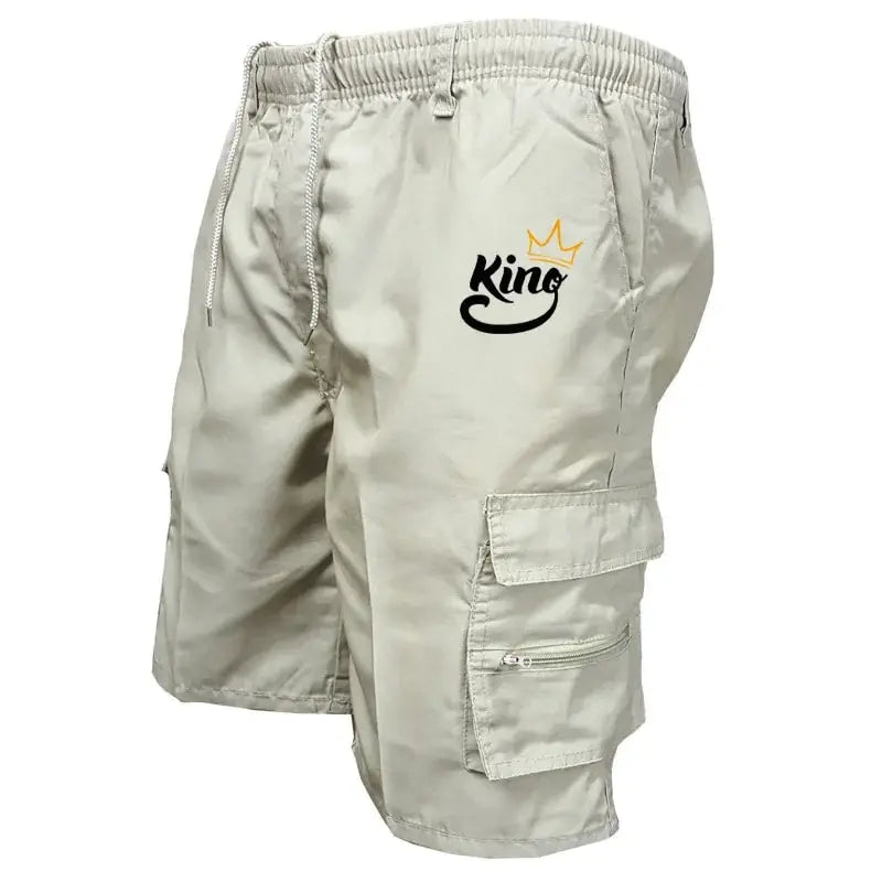 Comfortable Men's Cargo Shorts with Elastic Waist - Durable and Stylish