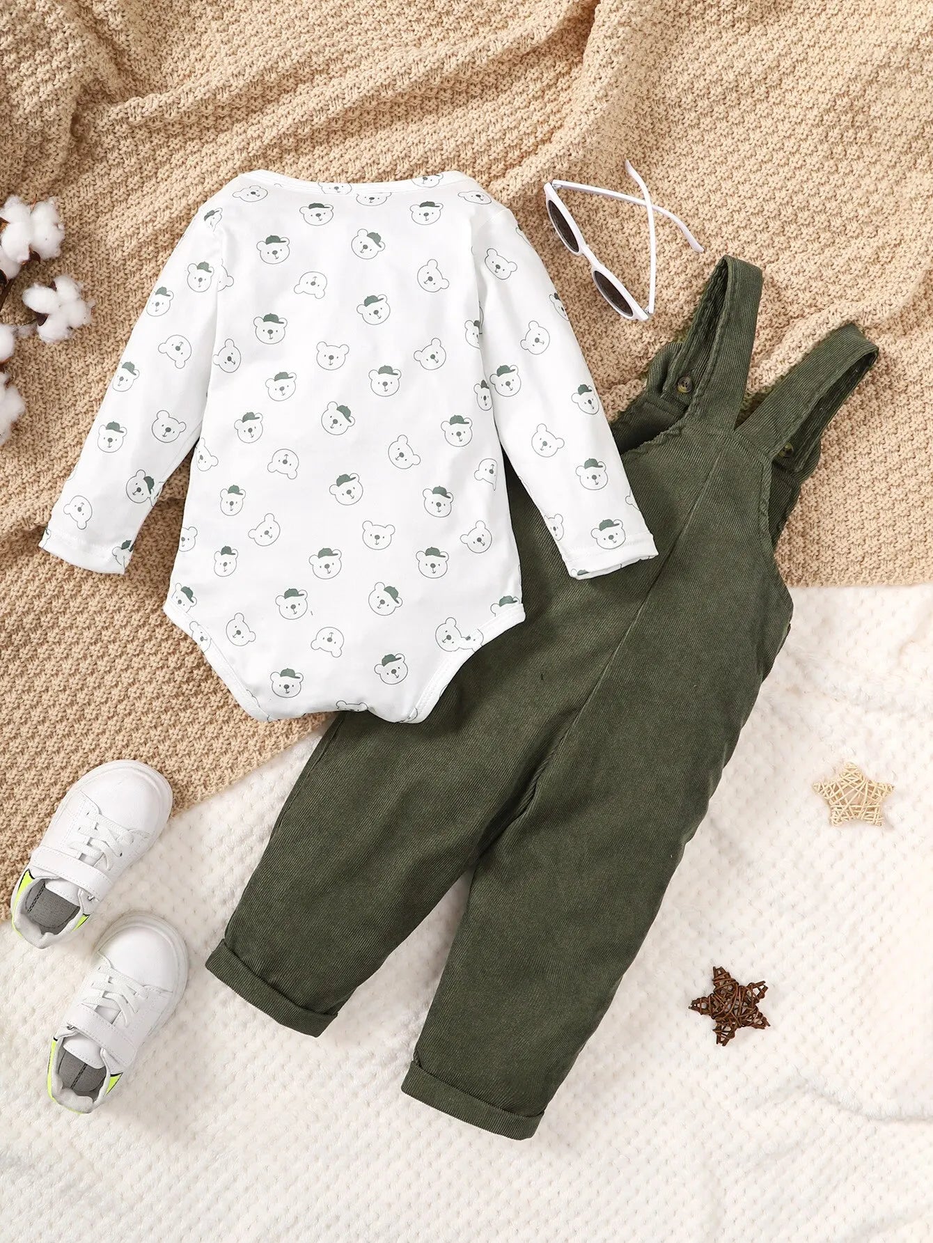 Comfortable Toddler Boy Long Sleeve Top and Strap Pants Set Benefits