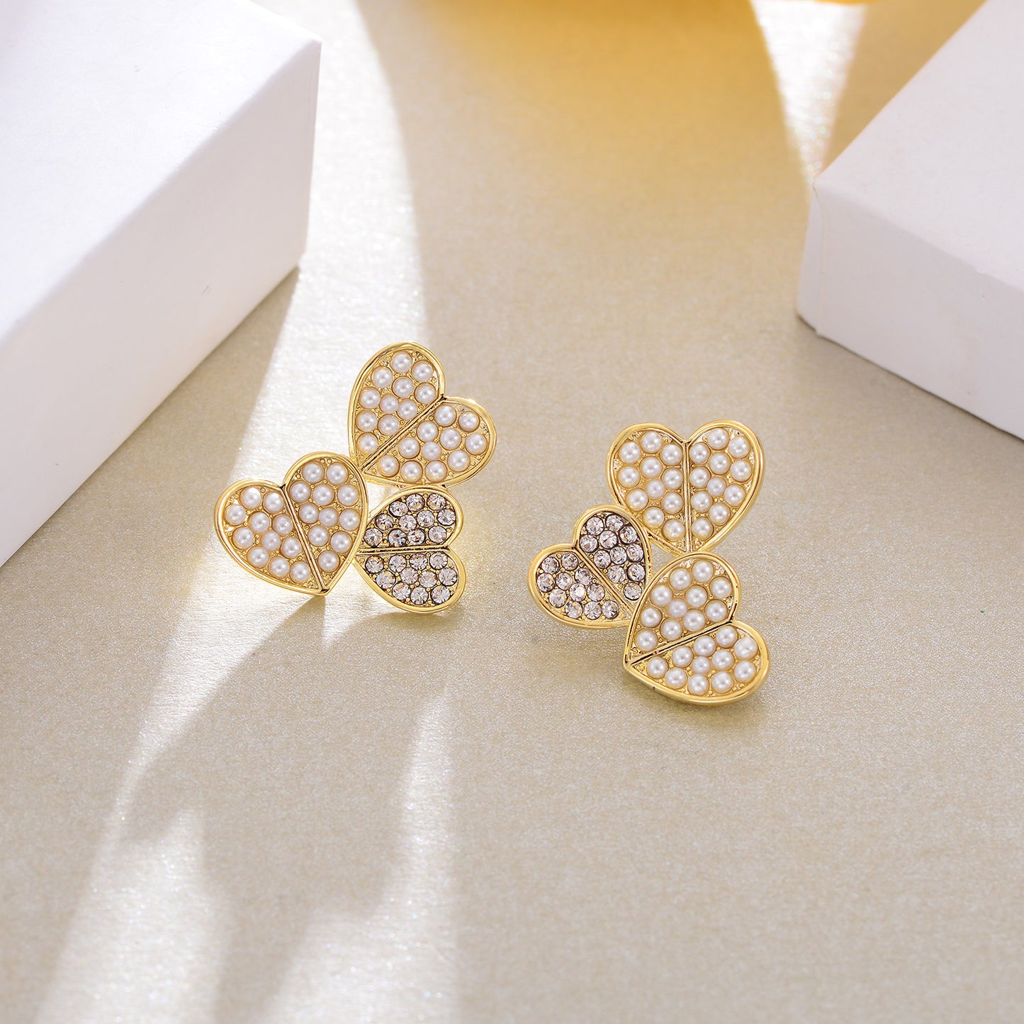 Heart-Shaped Love Pearl Earrings: Elevate Your Style with Elegance.