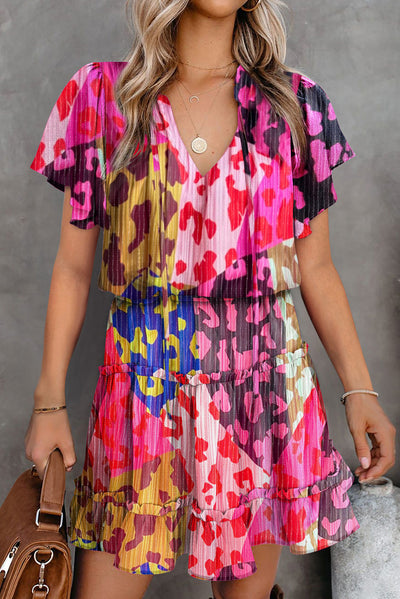 Women's Leopard Print Dress Stylish Comfortable Mini Dress