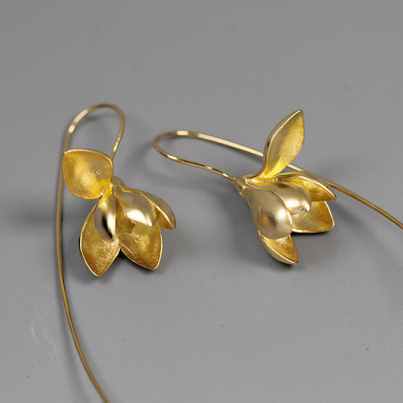 Unleash Your Elegance: Beautiful Magnolia Flower Dangle Earrings for All