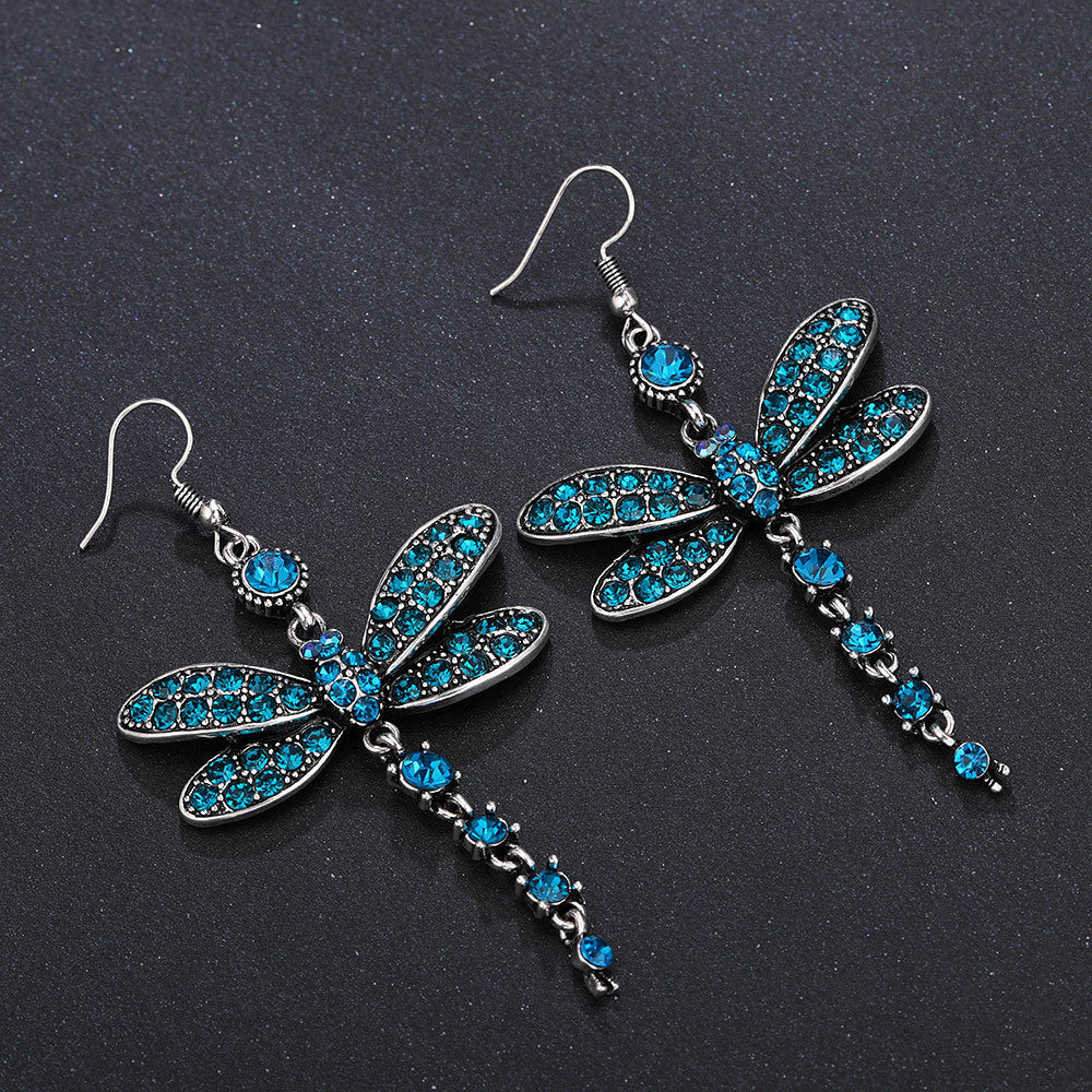 Ethnic Vintage Dragonfly Earrings: Unique Fringe Design for Elegant Style