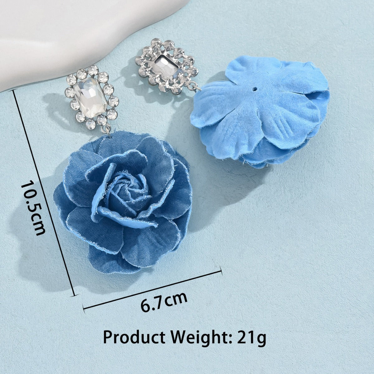 Chic Vintage Denim Flower Pendant Earrings: Perfect for Every Occasion!