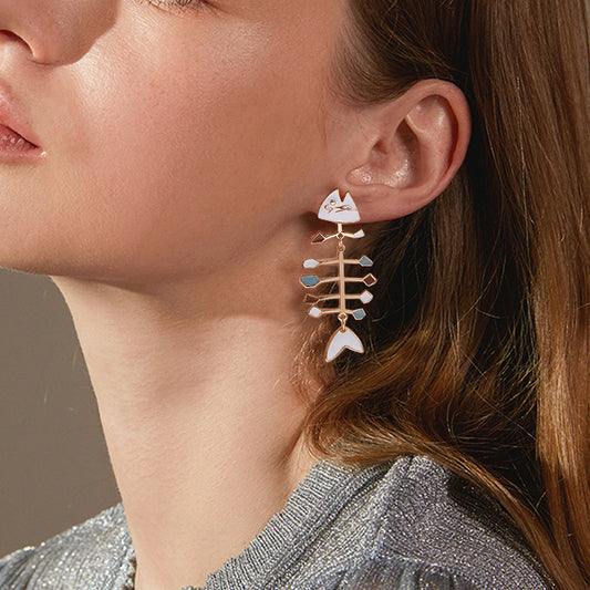 Enhance Your Style: Unique Fish Bone Earrings for Fashionable Elegance