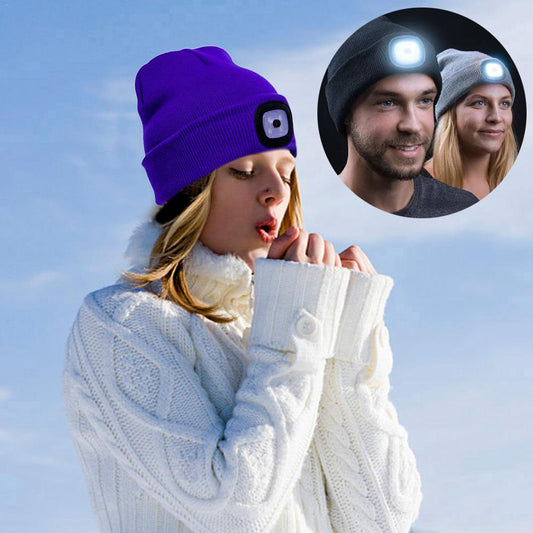 Hands-Free Illumination: Women’s LED Knit Hat for Outdoor Activities