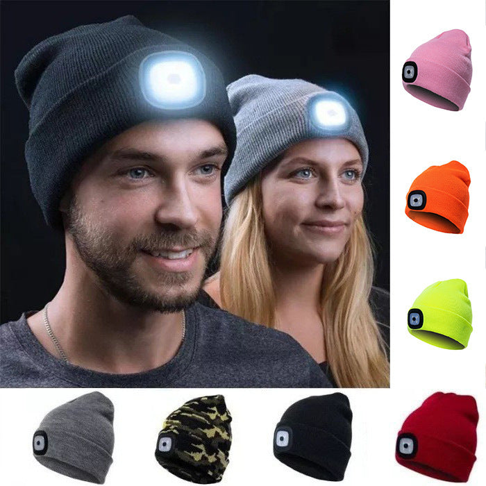 Hands-Free Illumination: Women’s LED Knit Hat for Outdoor Activities