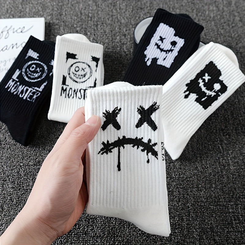 Upgrade Your Look: 5/10/20 Pairs of Trendy Graffiti Crew Socks