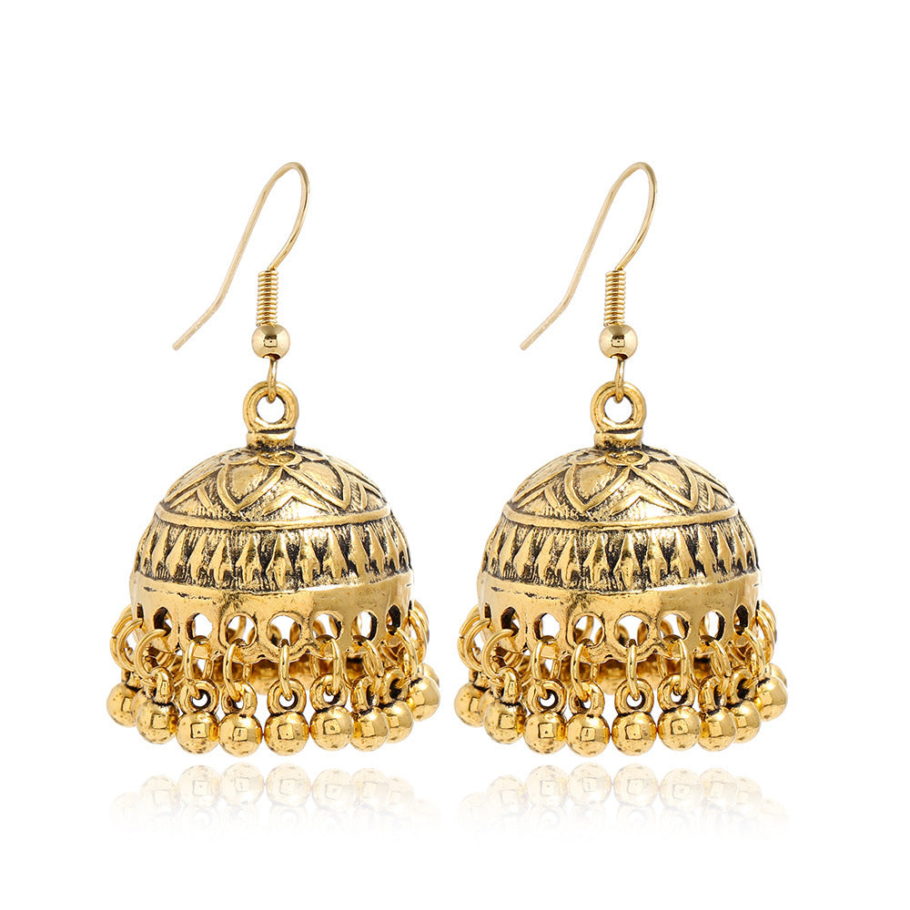 Boucles d'oreilles cloches vintage sculptées ethniques bohèmes élégantes qui rehaussent chaque tenue