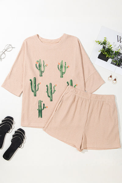 Cactus Forest Short Set for Women Comfortable Stylish
