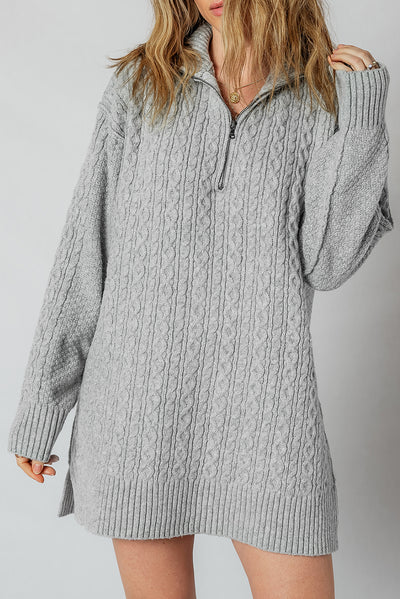Stylish Loose Fit Sweater Mini Dress for Casual Elegance.