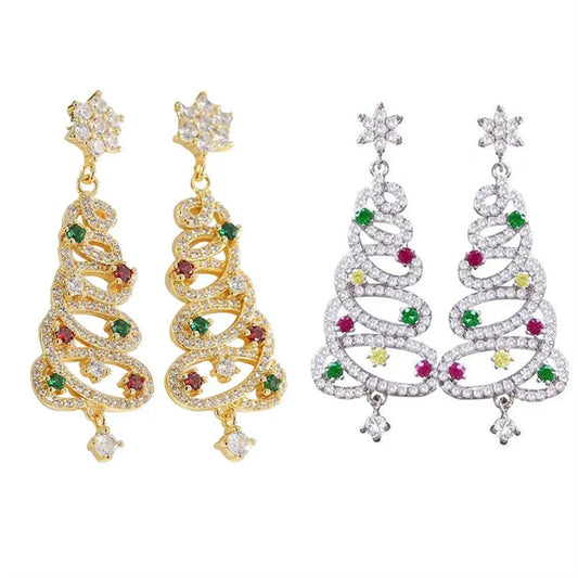 Elevate Your Christmas Style with Charming Tassel Tree Earrings