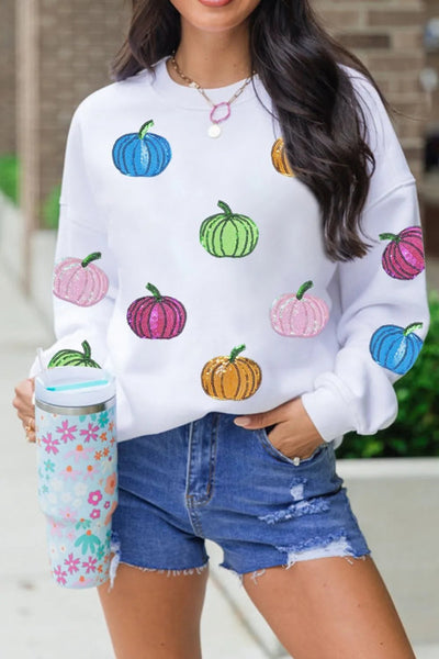 Pumpkin Sweatshirt for Women Cozy Stylish Everyday Wear.